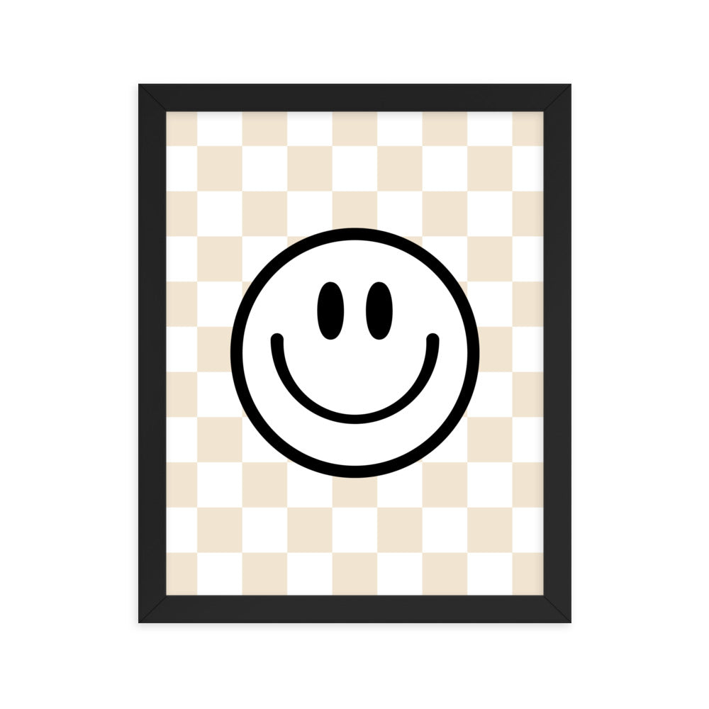 Checker Smiley Framed