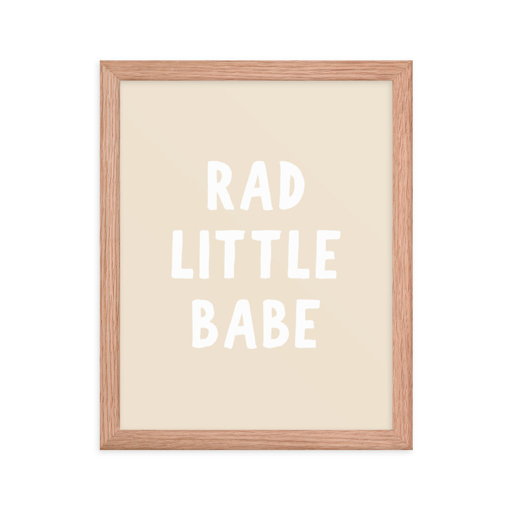 Rad Little Babe Framed