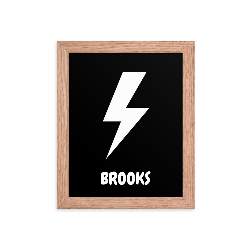 Personalized Lightning Bolt Framed