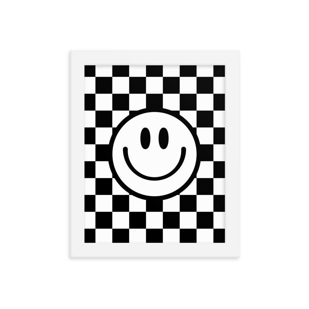 Checker Smiley Framed