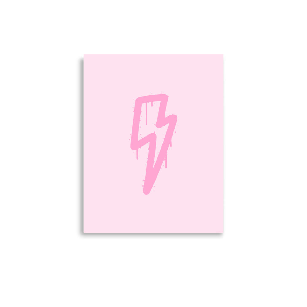pink lightning bolt poster